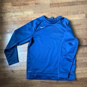 Nike Men’s DriFit Crew Sweatshirt Navy Large